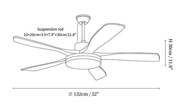 Keltis 48"/52" Ceiling Fan Light