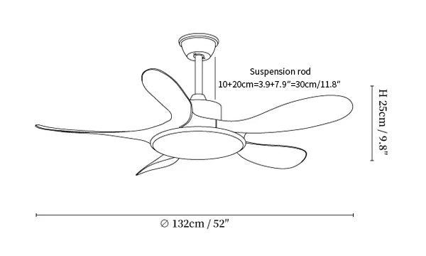 Keltis 48"/52" Ceiling Fan Light