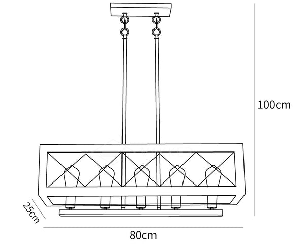 Kitchen Island Rectangle Chandelier