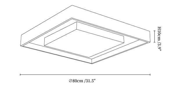 Kurin Wood Frame Ceiling Light