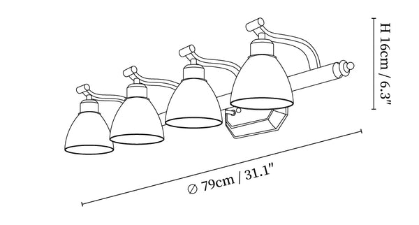 Lana Classic Bath Wall Light