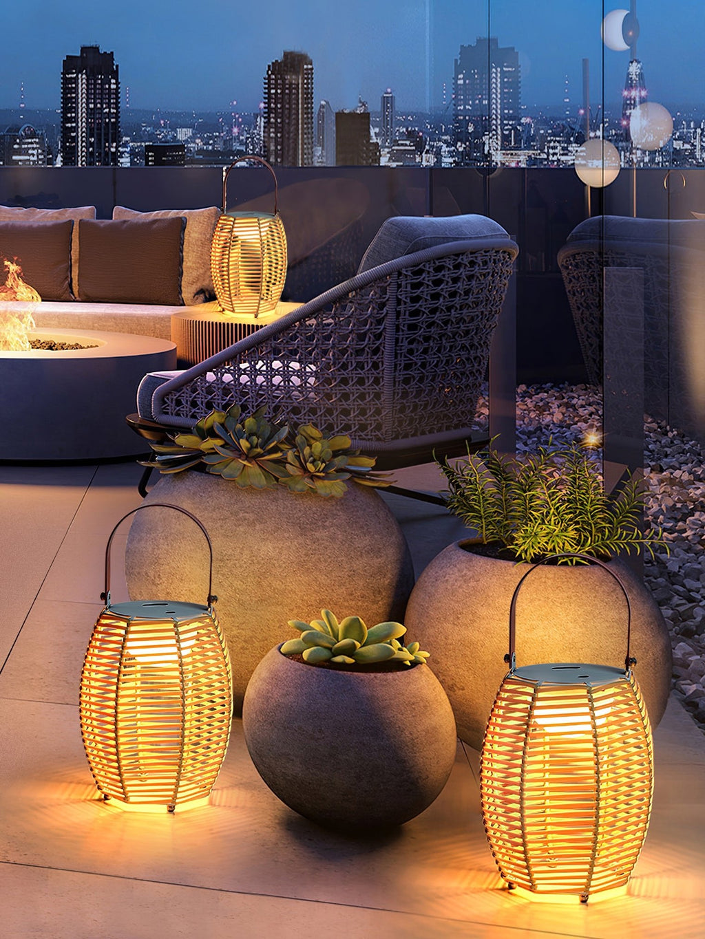 Lantern Built - in Battery Table Lamp