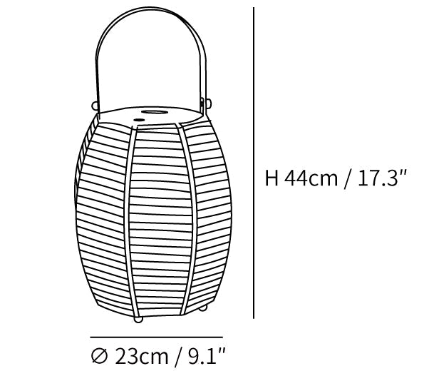 Lantern Built-in Battery Table Lamp