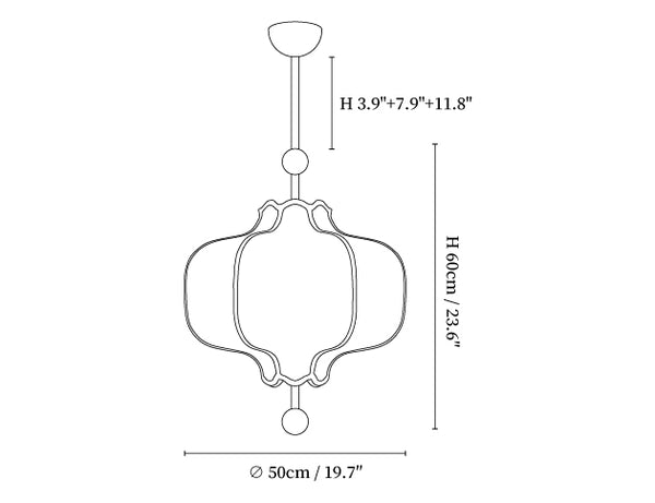 Lantern Fabric Pendant Light