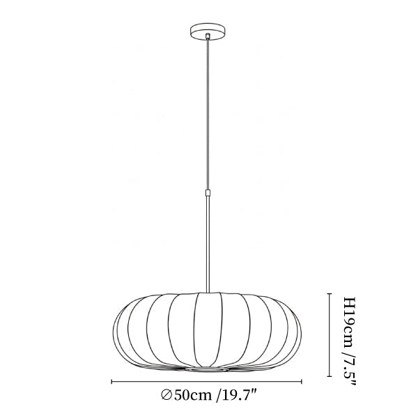 Lantern Silk Pendant Lamp