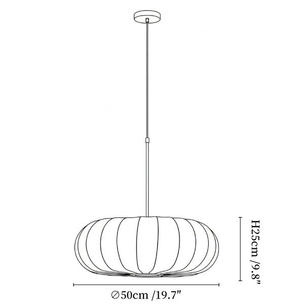 Lantern Silk Pendant Lamp