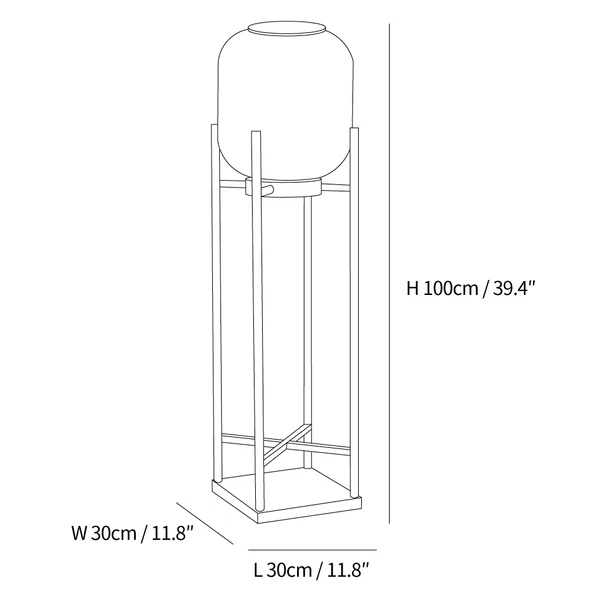 Lantern Outdoor Solar Floor Lamp