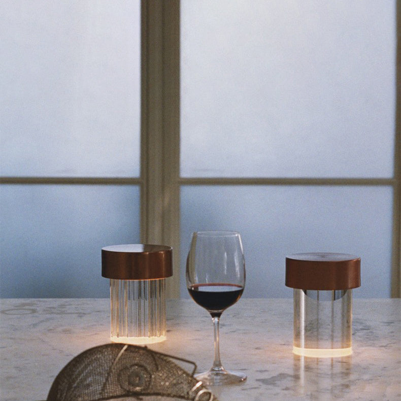 Cordless Crystal Tumbler Lamp