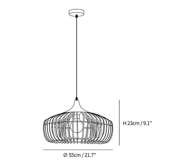 Lattice Nest Wooden Pendant Lamp