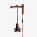 Lava Stone Swing Arm Plug - In Wall Lamp