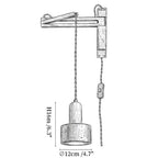 Lava Stone Swing Arm Plug-In Wall Lamp