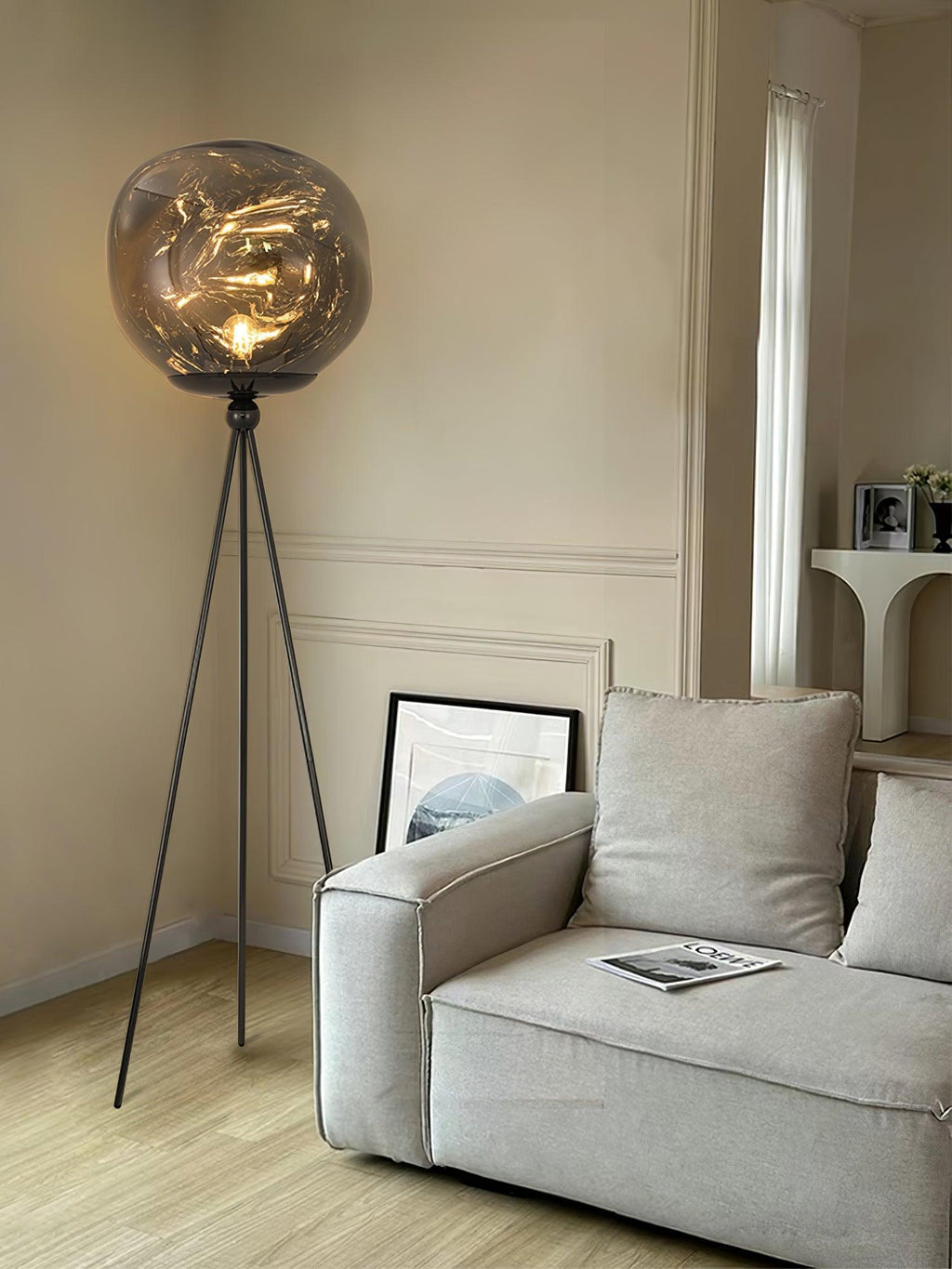 Lava Tripod Rock Floor Lamp