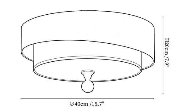 Layered Fabric Ceiling Light