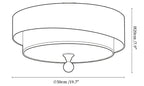 Layered Fabric Ceiling Light