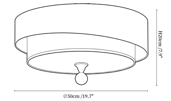 Layered Fabric Ceiling Light