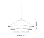 Layered Fabric Cone Pendant Lamp