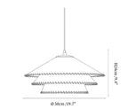 Layered Fabric Cone Pendant Lamp
