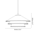 Layered Fabric Cone Pendant Lamp