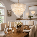 Layered Glass Petal Chandelier