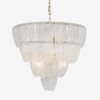 Layered Glass Petal Chandelier
