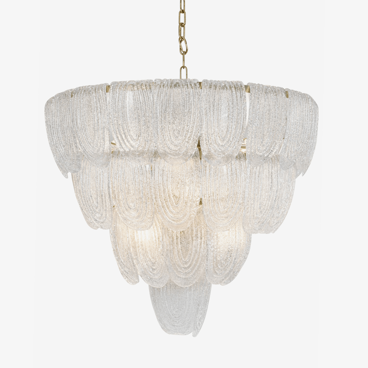 Layered Glass Petal Chandelier