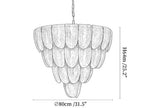 Layered Glass Petal Chandelier