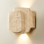 Layered Travertine Wall Light