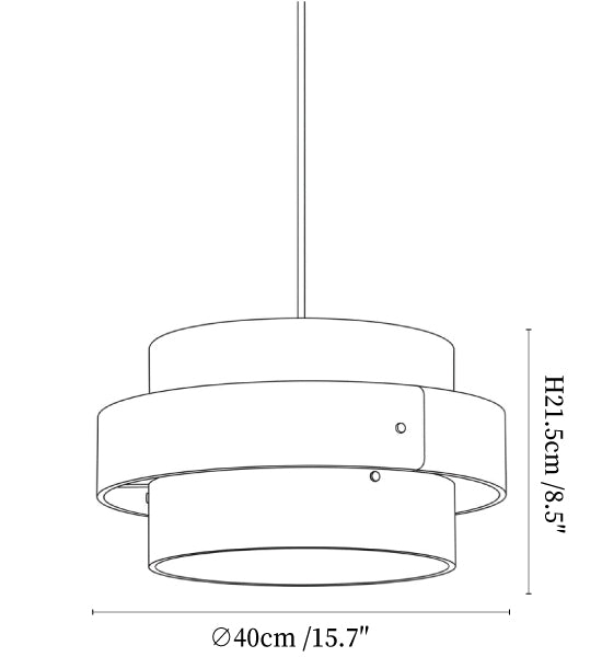 Layered Wood Veneer Pendant Light