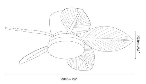 Leaf Breeze Ceiling Fan Light