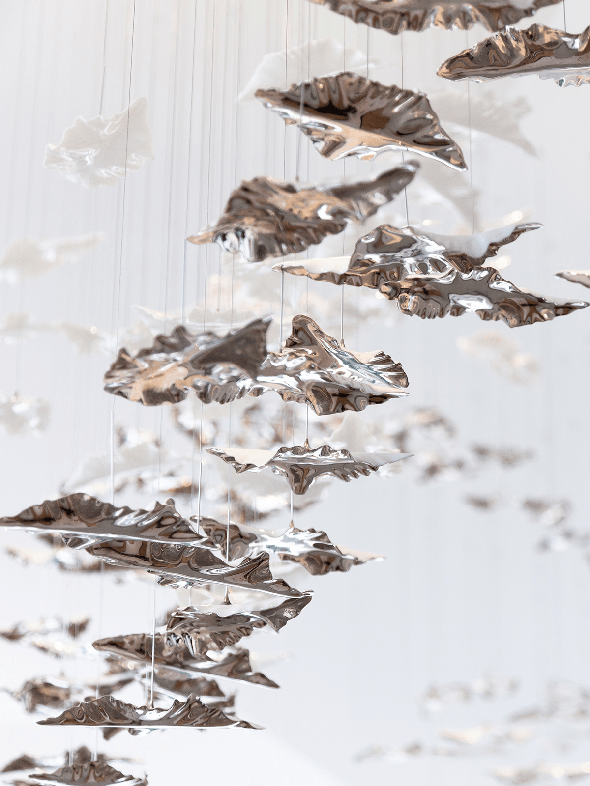 Leaf Twisted Sculptural Customize Chandelier