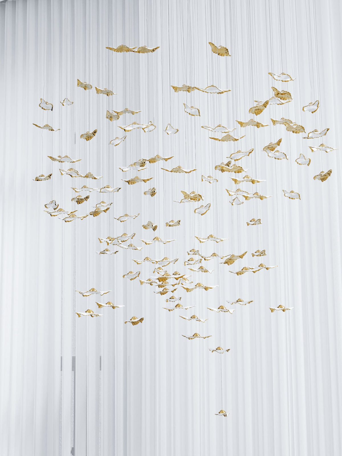 Leaf Twisted Sculptural Customize Chandelier