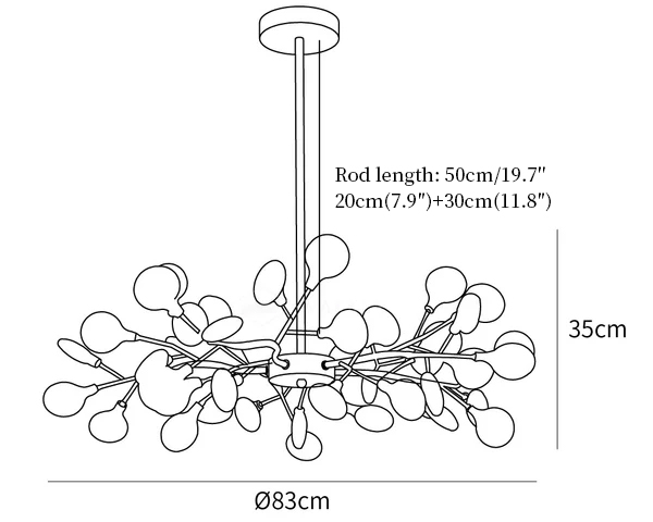 LED Firefly Sputnik Chandelier