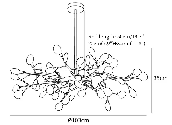 LED Firefly Sputnik Chandelier