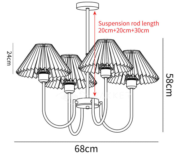 Lenore Pleated Chandelier