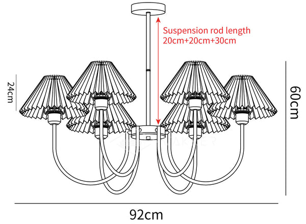 Lenore Pleated Chandelier