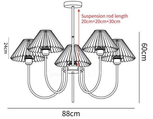 Lenore Pleated Chandelier