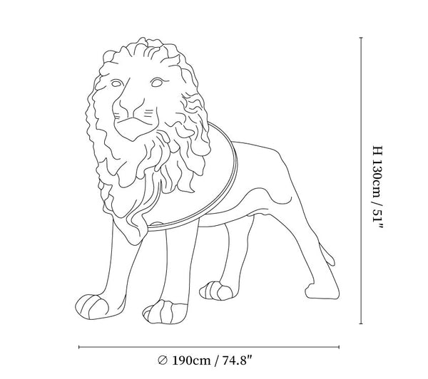 Leo Lion Sculpture Floor Lamp