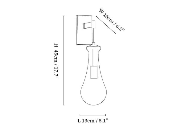 Leontine Glass Wall Lamp