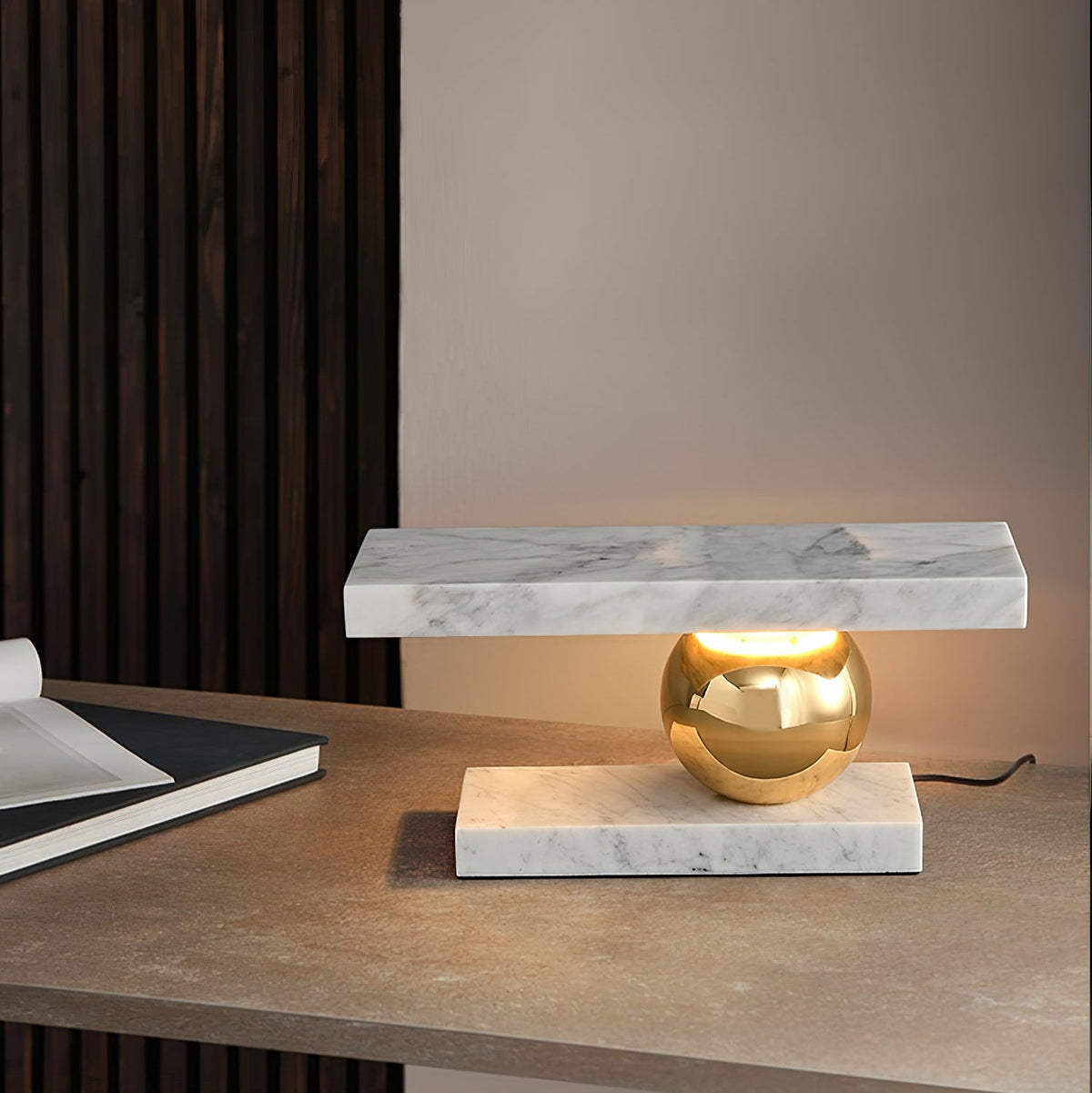 Levoro Stone Table Lamp