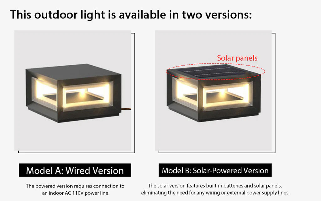 Light Cube Outdoor Post Light