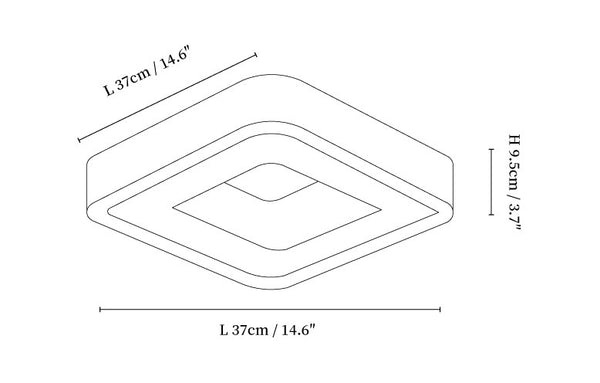 Ligna Square Ceiling Light