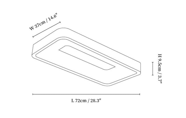Ligna Square Ceiling Light