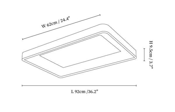 Ligna Square Ceiling Light