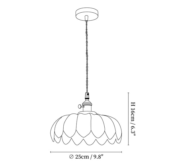 Lila Petal Pendant Lamp