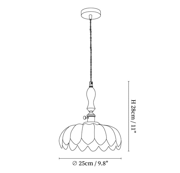 Lila Petal Pendant Lamp