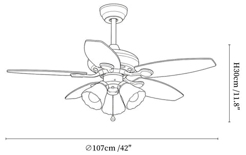 Lily Bloom Ceiling Fan Light