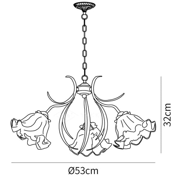 Lily of the Valley Flower Chandelier