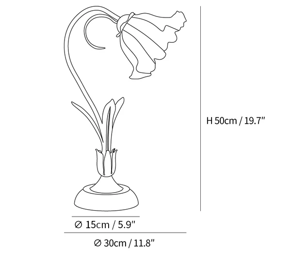 Lily of the Valley Table Lamp