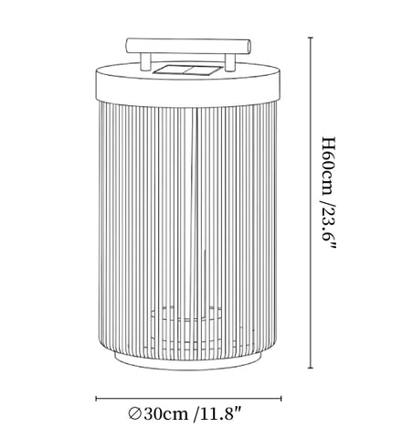 Linden Column Solar Outdoor Lamp