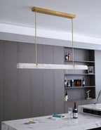 Linear Alabaster Chandelier